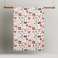 Thumbnail for Happy Kids Glow in the Dark Rainbow Forest Quilt Cover Set Single