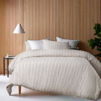 Thumbnail for Vintage Design Homewares Reflections Natural Cotton Quilt Cover Set Single