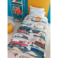 Thumbnail for Bedding House Seaport Multi Cotton Quilt Cover Set Single