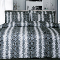 Thumbnail for Big Sleep Snake Skin Black Quilt Cover Set Double
