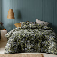 Thumbnail for Accessorize Styx Washed Cotton Printed Quilt Cover Set King