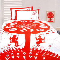 Thumbnail for Happy Kids The Bees Knees Red Quilt Cover Set Double