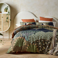 Thumbnail for Accessorize The Forest Printed Linen Cotton Quilt Cover Set King