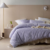 Thumbnail for Accessorize Tipo Lilac Chenille Quilt Cover Set King