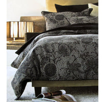Thumbnail for Accessorize Trudie Black Jacquard Quilt Cover Set Single