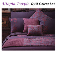 Thumbnail for Accessorize Utopia Purple Quilt Cover Set Double