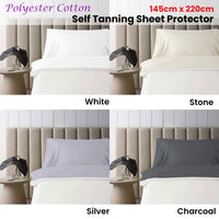 Thumbnail for Accessorize Self Tanning Polyester Cotton Sheet Protector 145cm x 220cm Silver