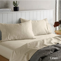 Thumbnail for Accessorize 1500TC Cotton Rich Sheet Set Linen King