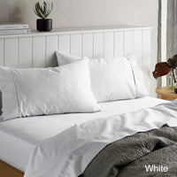 Thumbnail for Accessorize 1500TC Cotton Rich Sheet Set White King