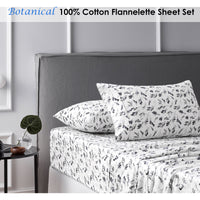 Thumbnail for Accessorize Cotton Flannelette Sheet Set Botanical Single