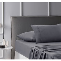 Thumbnail for Accessorize Cotton Flannelette Sheet Set Grey Queen