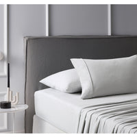Thumbnail for Accessorize Cotton Flannelette Sheet Set Light Grey Single