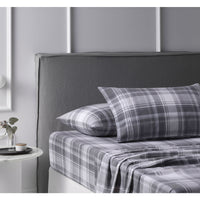 Thumbnail for Accessorize Cotton Flannelette Sheet Set Plaid Single