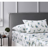 Thumbnail for Accessorize Cotton Flannelette Sheet Set Rose Light Blue Double