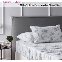 Thumbnail for Accessorize Cotton Flannelette Sheet Set Sylvan Rose Double