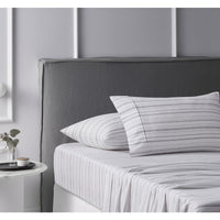 Thumbnail for Accessorize Cotton Flannelette Sheet Set Weathered Stripe - Double
