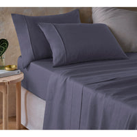 Thumbnail for Vintage Design Homewares Grisaille Hemp Sheet Set Queen