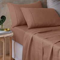 Thumbnail for Vintage Design Homewares Hazelnut 100% Hemp Sheet Set King
