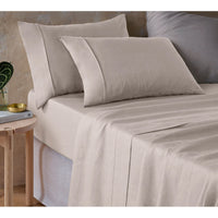 Thumbnail for Vintage Design Homewares Rainy Day Hemp Sheet Set Queen