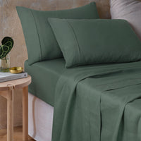 Thumbnail for Vintage Design Homewares Sea Green 100% Hemp Sheet Set King