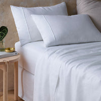 Thumbnail for Vintage Design Homewares White Hemp Sheet Set Queen
