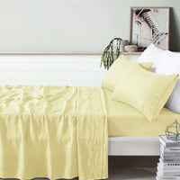 Thumbnail for Vintage Design Homewares 100% Linen Butter Sheet Set Super King
