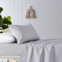 Thumbnail for Happy Kids Paws Grey Printed Microfibre Sheet Set Double