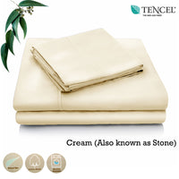 Thumbnail for Accessorize Tencel Cotton Blend Sheet Set Cream (Also Known as Stone) Single