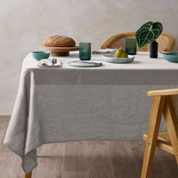 Thumbnail for Vintage Design Homewares Natural French Linen Tablecloth 130cm x 180cm