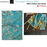 Thumbnail for Bedding House Van Gogh Blossom Blue Tea Towel