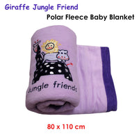 Thumbnail for Giraffe Jungle Friend Polar Fleece Baby Blanket 80 x 110 cm