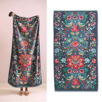 Thumbnail for PIP Studio Oh My Darling Dark Blue Cotton Beach Towel 100cm x 180cm