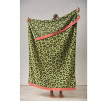 Thumbnail for Bedding House Wildcat Green Cotton Velour Beach Towel