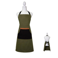 Thumbnail for J Elliot Home Selby Cotton Apron 83 x 68 cm Olive & Black