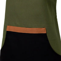 Thumbnail for J Elliot Home Selby Cotton Apron 83 x 68 cm Olive & Black
