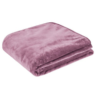 Thumbnail for J.Elliot Home 450gsm Solid Faux Mink Blanket Dusty Pink