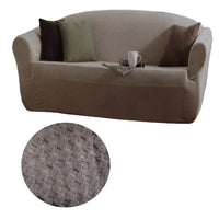 Thumbnail for IDC Homewares Stretch Fit Couch Sofa Cover Taupe 2 Seater 147 x 185 cm