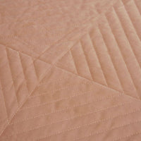 Thumbnail for J.Elliot Home Merida Clay Pink Velvet Quilted Coverlet Set Queen/King