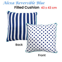 Thumbnail for J.Elliot Home Alexa Reversible Blue Filled Cushion