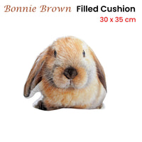 Thumbnail for Bonnie Brown Shaped Filled Cushion 30 x 35 cm