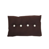 Thumbnail for Button Brown Oblong Filled Cushion 30 x 45 cm