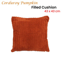 Thumbnail for Corduroy Corduroy Pumpkin Filled Cushion 43 x 43 cm