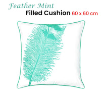 Thumbnail for J.Elliot Home Feather Mint Filled Cushion 60 x 60 cm