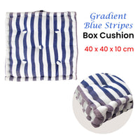 Thumbnail for IDC Homewares Gradient Blue Stripes Box Cushion 40 x 40 x 10 cm