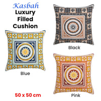 Thumbnail for J Elliot Home Kasbah Luxury Filled Cushion 50 x 50cm Blue