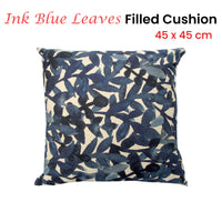 Thumbnail for J.Elliot Home Leave Ink Blue Filled Cushion 43 x 43 cm
