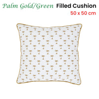 Thumbnail for J.Elliot Home Palm Gold Green Filled Cushion 50 x 50 cm