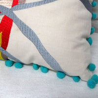Thumbnail for J.Elliot Home Parakeet Bird Embroidered & Filled Cushion 43 x 43 cm