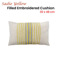 Thumbnail for Sadie Embroidered Oblong Filled Cushion 30 x 48 cm