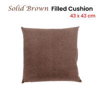 Thumbnail for J.Elliot Home Solid Brown Filled Cushion 43 x 43 cm